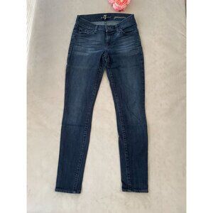 7 For All Mankind Guenevere Y2K Skinny Jeans Size 25 Dark Wash Denim